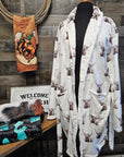 Silly Highland Cow Women's Western Bath Robe