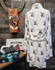 Silly Highland Cow Women's Western Bath Robe
