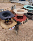 6 Cowboy Hat Rack Horizontal | Cowboy Hat Holder | Rustic Western Hat Display | Handcrafted Wooden Organizer | Space-Saving Home Decor | Made in USA