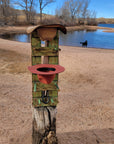 4 Cowboy Hat Rack Vertical | Cowboy Hat Holder |  Rustic Western Hat Display | Handcrafted Wooden Organizer | Space-Saving Home Decor | Made in USA