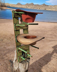4 Cowboy Hat Rack Vertical | Cowboy Hat Holder |  Rustic Western Hat Display | Handcrafted Wooden Organizer | Space-Saving Home Decor | Made in USA