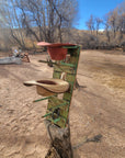 4 Cowboy Hat Rack Vertical | Cowboy Hat Holder |  Rustic Western Hat Display | Handcrafted Wooden Organizer | Space-Saving Home Decor | Made in USA