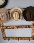 9 Cowboy Hat Rack | Cowboy Hat Holder | Rustic Western Hat Display | Handcrafted Wooden Organizer | Space-Saving Home Decor | Made in USA