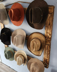 9 Cowboy Hat Rack | Cowboy Hat Holder | Rustic Western Hat Display | Handcrafted Wooden Organizer | Space-Saving Home Decor | Made in USA