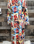 Cowboy Collage Western Shirt Dress Duster