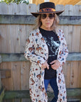 Rodeo Cowboy Print Lightweight Cardigan