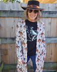 Rodeo Cowboy Print Lightweight Cardigan