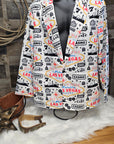 Yeehaw Cowboy Vegas Mens Western Blazer