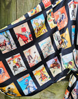 Vintage Cowboy Collage Satin Kimono Robe