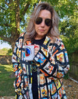 Vintage Cowboy Collage Western Robe