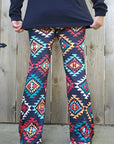 Colorful Aztec Flare Pants
