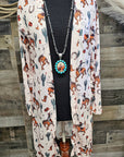 Rodeo Cowboy Print Lightweight Cardigan