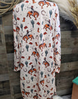 Rodeo Cowboy Print Lightweight Cardigan