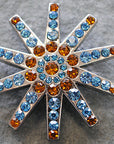 Western Screw Back Concho1 Turquoise Brown Spur Bling Headstall Tack