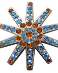 Western Screw Back Concho1 Turquoise Brown Spur Bling Headstall Tack