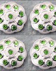 Western Screw Back Concho1 Green Crystal Floral Bling Headstall Cowgirl
