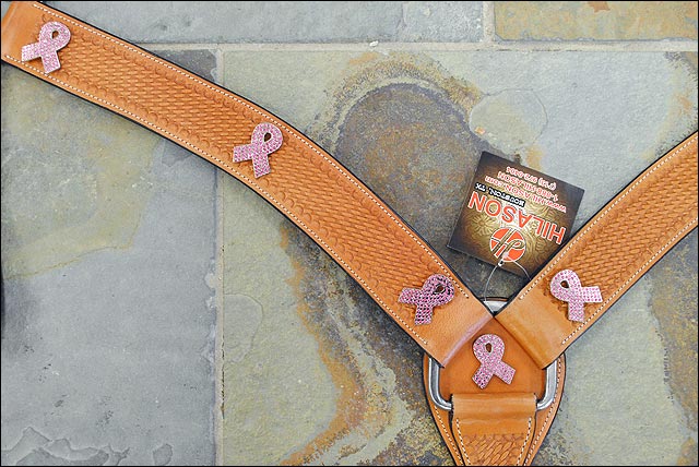 HILASON Western Horse Headstall Breast Collar Set Genuine American Leather Basket Weave Tan
