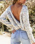 Scarlett Confetti Reversible Twist Sweater