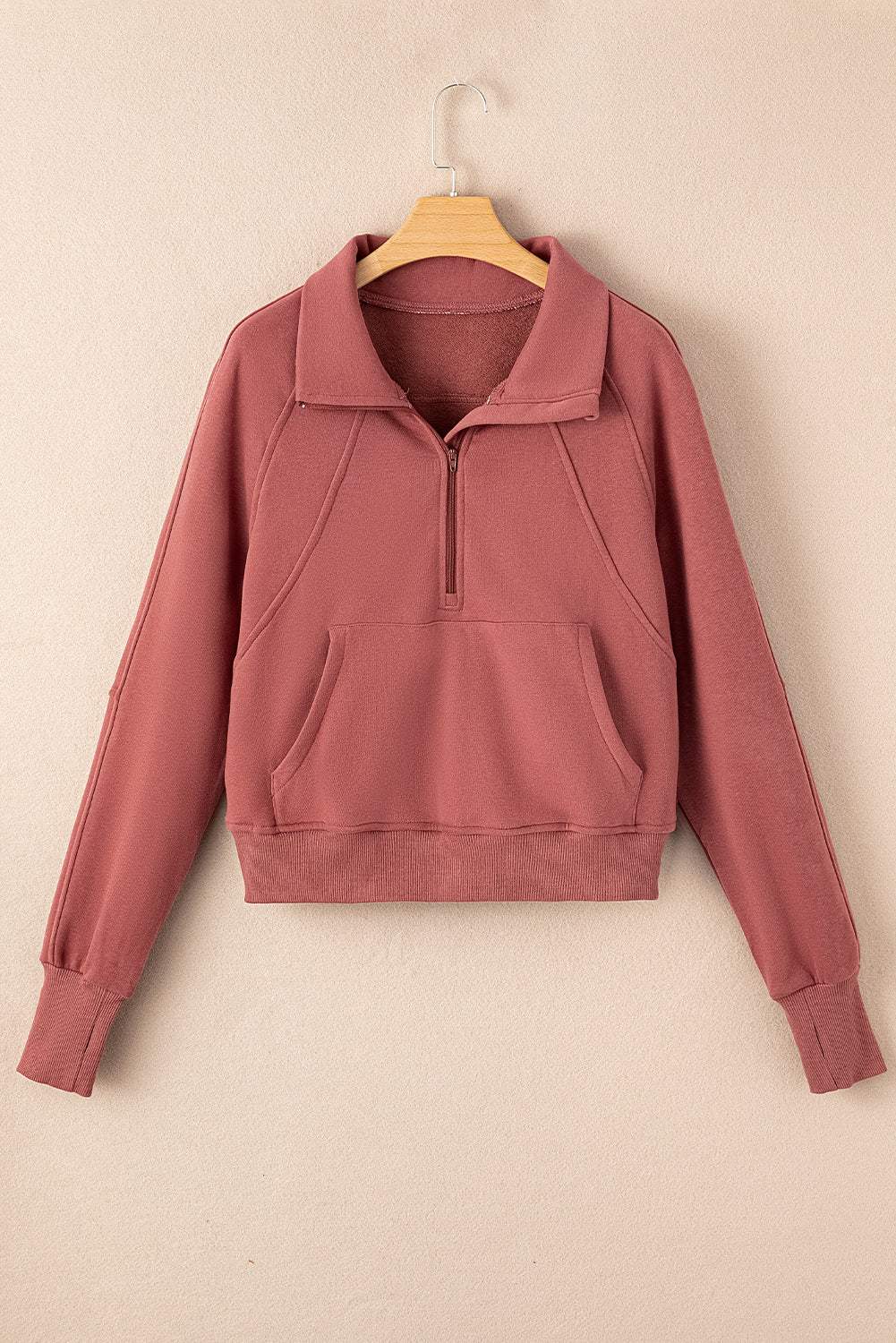 Fleece Lined Zip-Up Sweatshirt