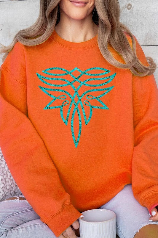 The Turquoise Boot Stitch Graphic Sweatshirt