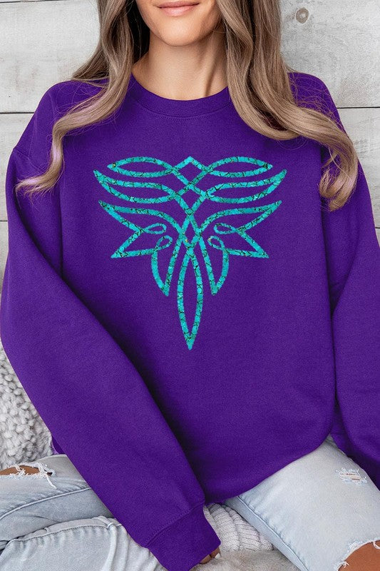 The Turquoise Boot Stitch Graphic Sweatshirt