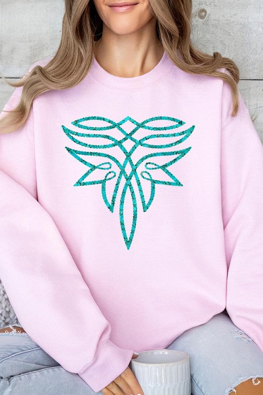 The Turquoise Boot Stitch Graphic Sweatshirt