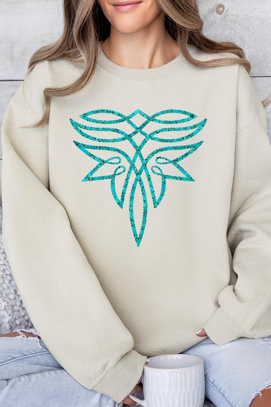 The Turquoise Boot Stitch Graphic Sweatshirt