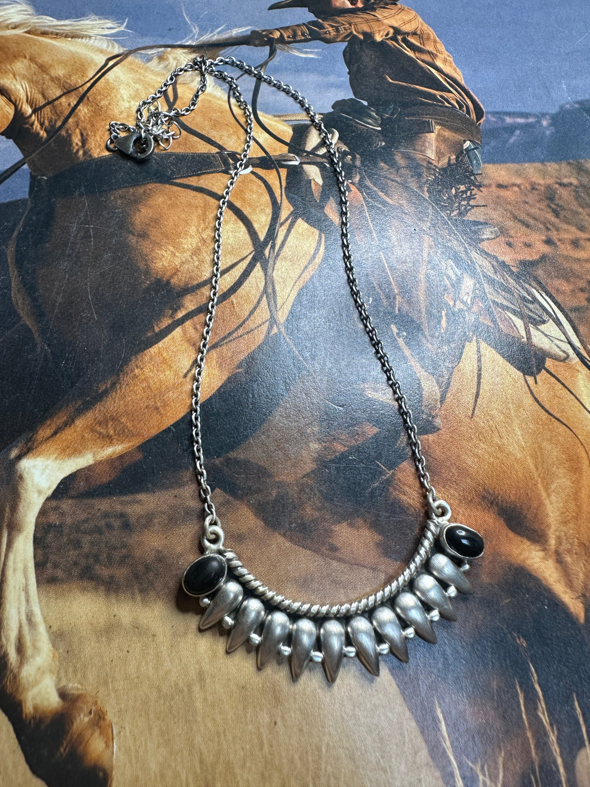 Handmade Onyx & Sterling Silver Necklace