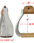 AJ Tack Engraved Aluminum Wide Bell Stirrups