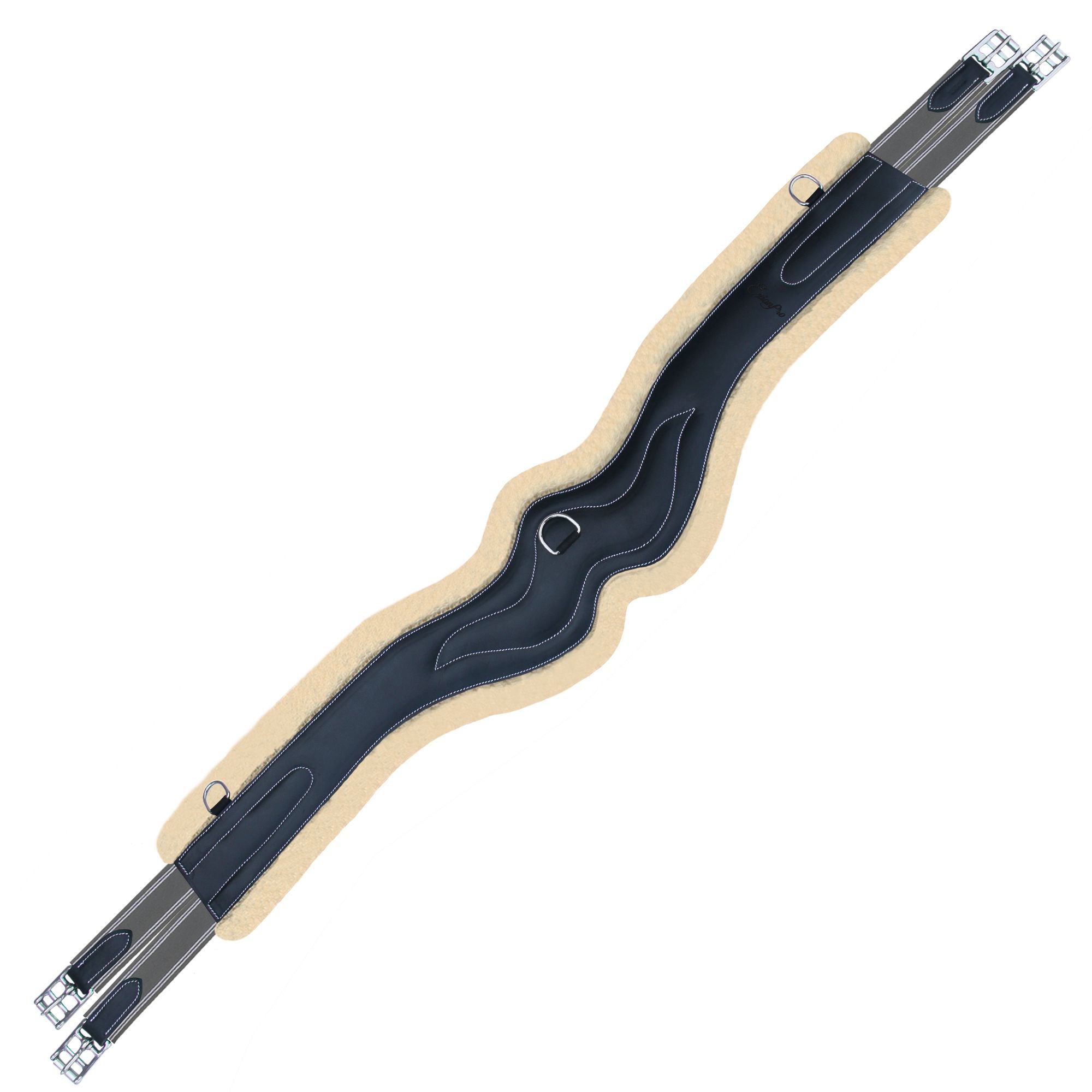 ExionPro &#39;AdaptLine&#39; Wave Over Lay Girth - Grey Elastic with White Lines