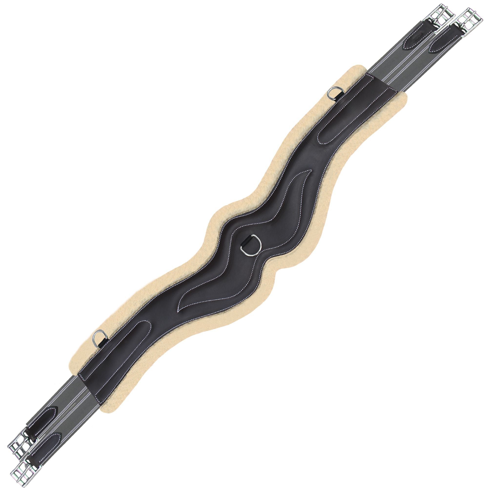 ExionPro &#39;AdaptLine&#39; Wave Over Lay Girth - Grey Elastic with White Lines