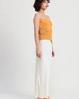 RIBBED ASYMMETRICAL HEM TUBE TOP
