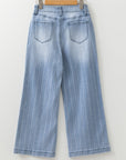 Sofia Pinstripe Wide Leg Jeans