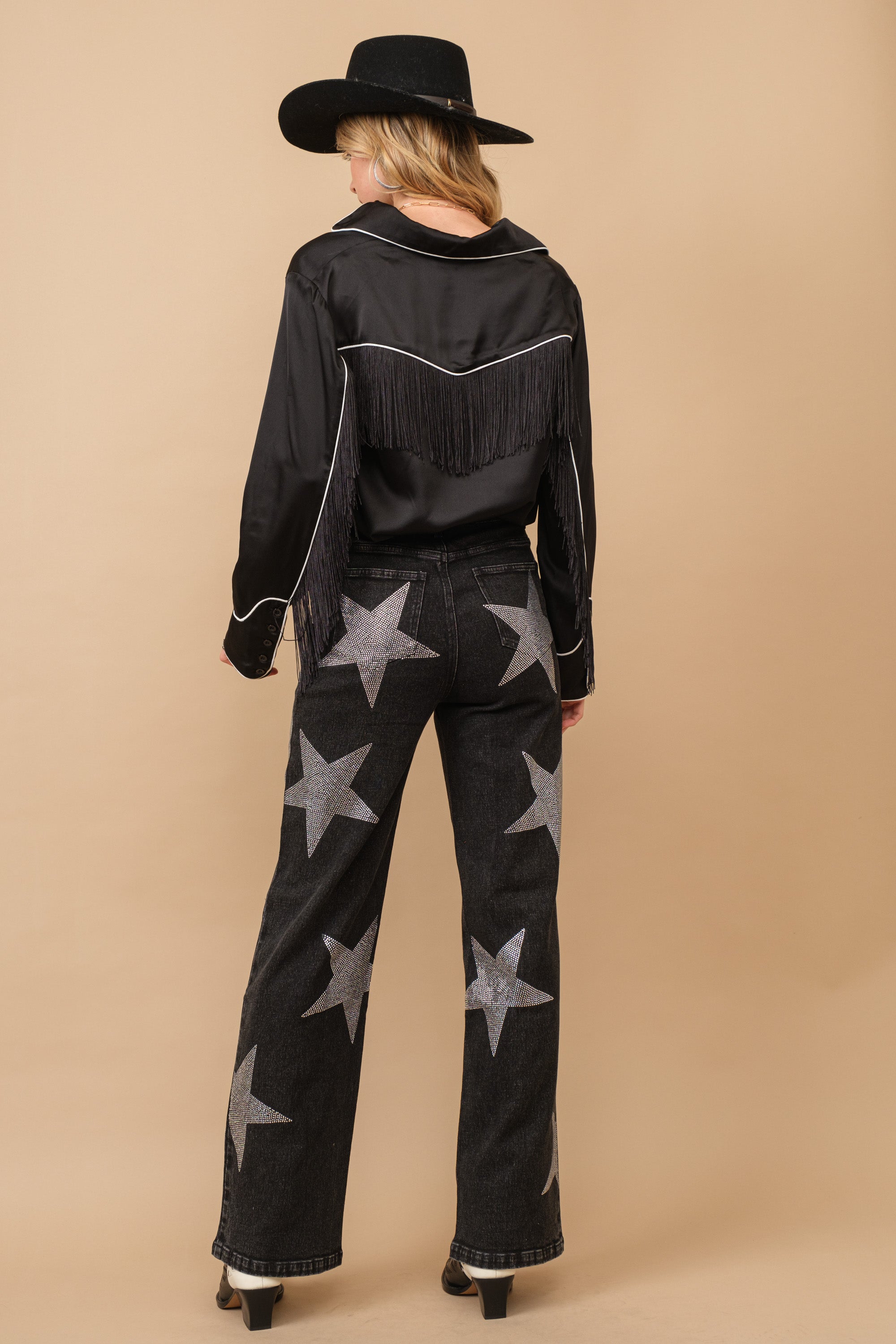 Rhinestone Star Jeans