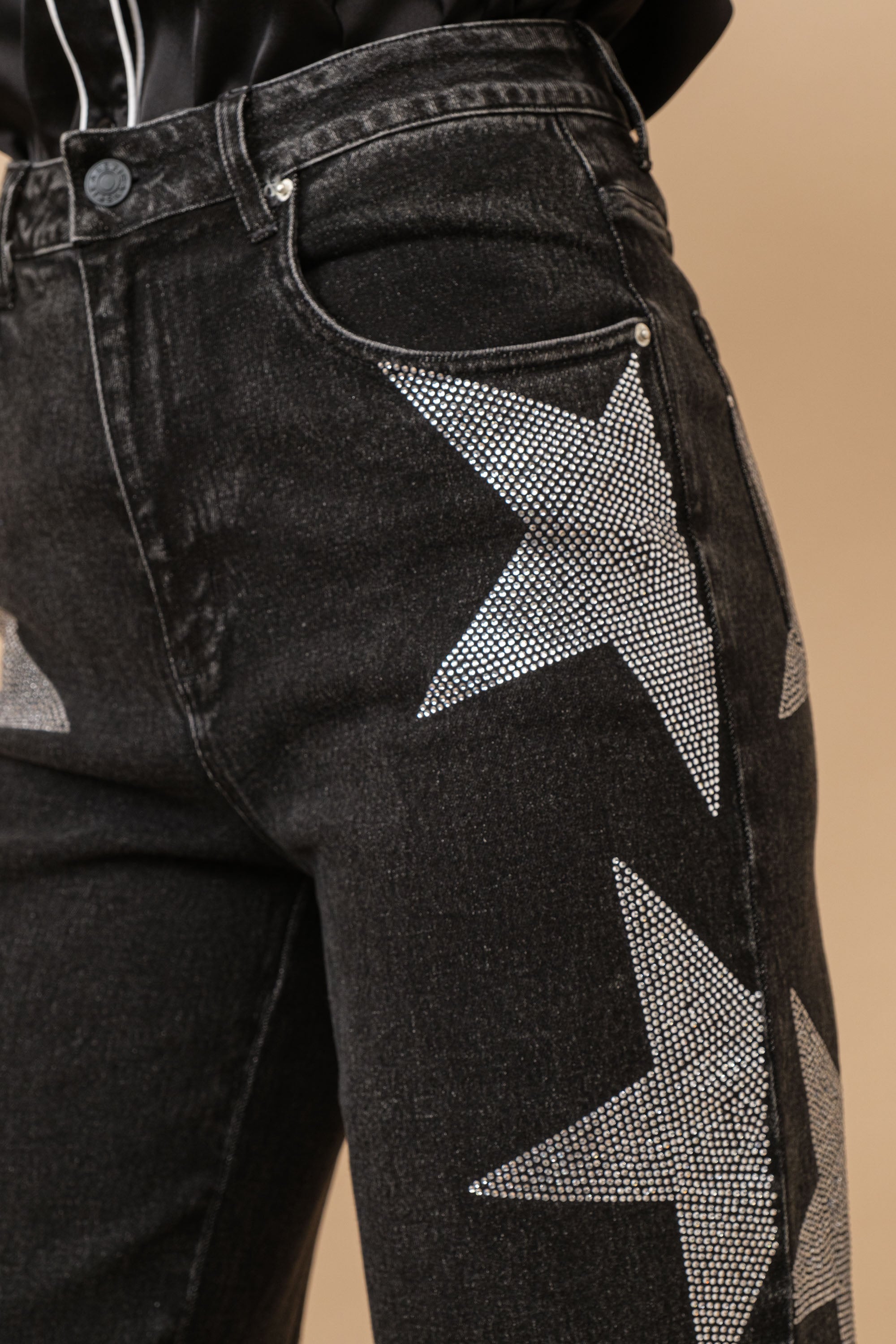Rhinestone Star Jeans