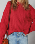 Cable Knit Long Sleeve Sweater