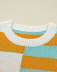 Stripe Colorblock Long Sleeve Sweater
