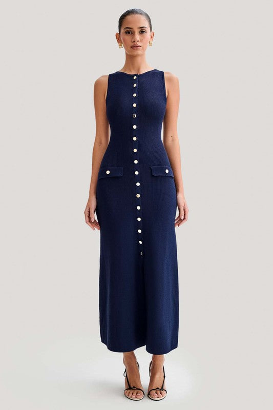 WOMEN FASHION LONG MAXI KNIT DRESS