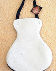 Fleece Saddle Seat Cover White With Black Neoprene Back Hilason