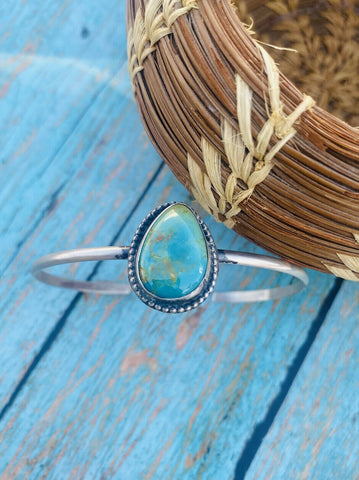 Navajo Sterling Cuff & Royston Turquoise Cuff Bracelet