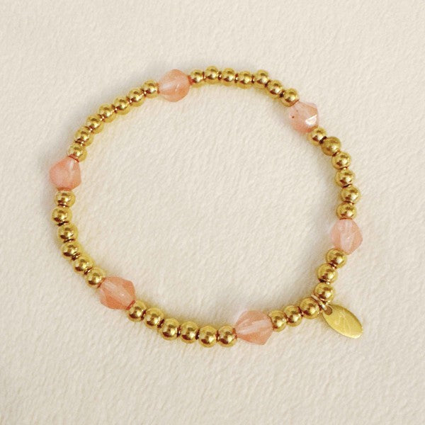 The Designer Golden Bead Stretch Bracelet