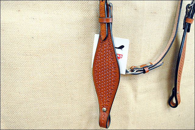 Hilason Western Headstall &amp; Breast Collar Set Horse American Leather Tan