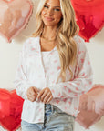Love Heart Button-Up Drop Shoulder Shirt