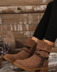 Mila Strap Side Zip Boots