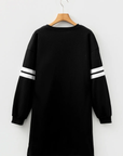 Mia Striped Sleeve Sweatshirt Dress