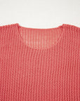 Solid Crochet Hollow-Out Sweater