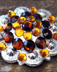 Brown Crystals Berry Bling Headstall Tack Hilason