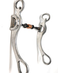 AJ Tack Aluminum Three Piece Copper Roller Snaffle Bit