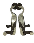 AJ Tack Men's Swan Shank Antique Brown Spurs