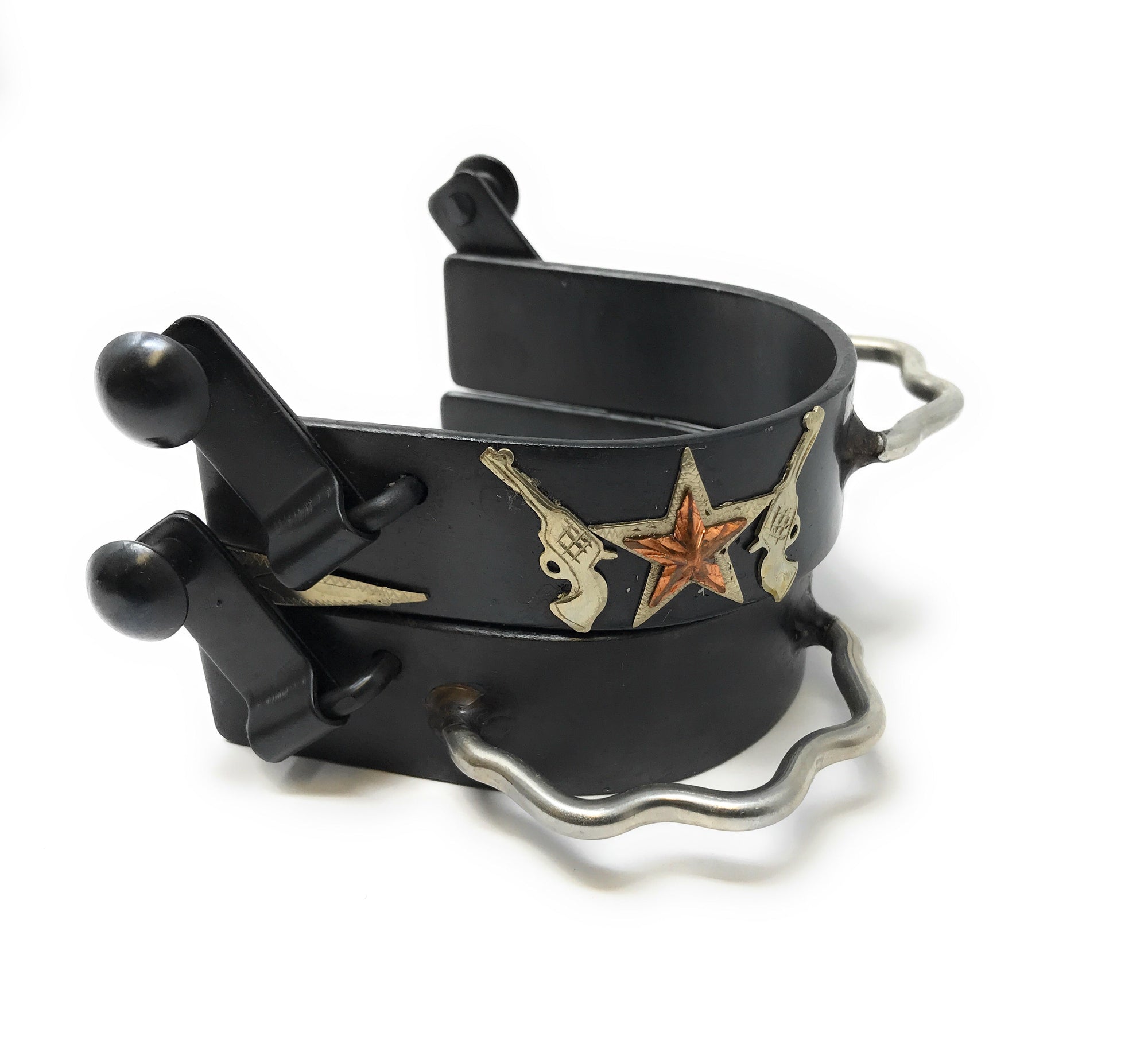AJ Tack Men&#39;s Star and Pistols Bumper Spurs